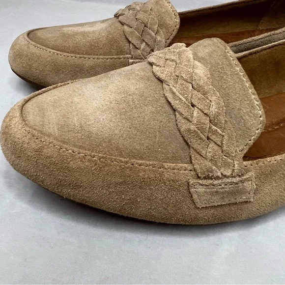 Born Mirror Flats Taupe Suede Loafers Comfort Shoes BNWOT Size 10 M/ W - Picture 5 of 6